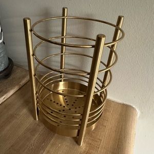 Utensil Holder Stainless Steel Brushed Gold Kitchen